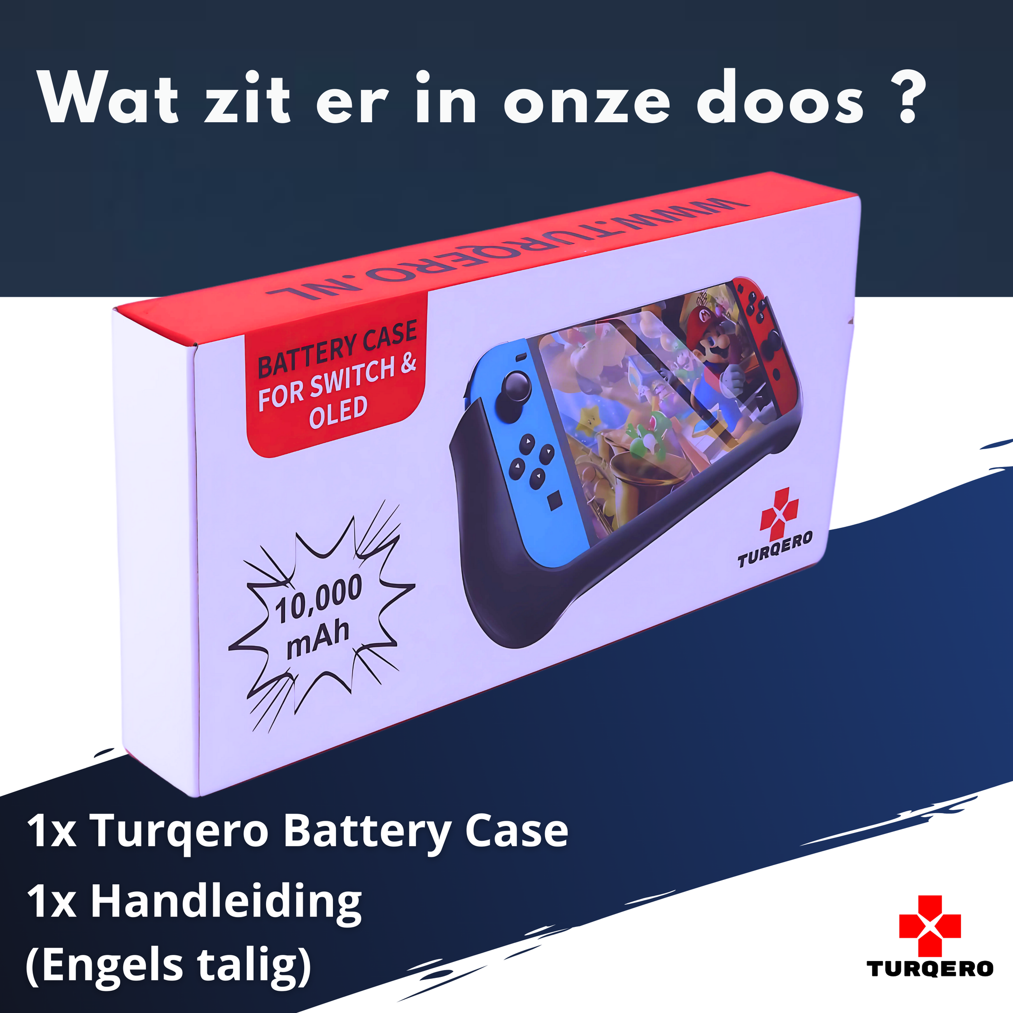 Nintendo Switch & Oled Battery Case - 10.000 mAh - Beschermhoes met Powerbank  – Oplaadbare Batterij
