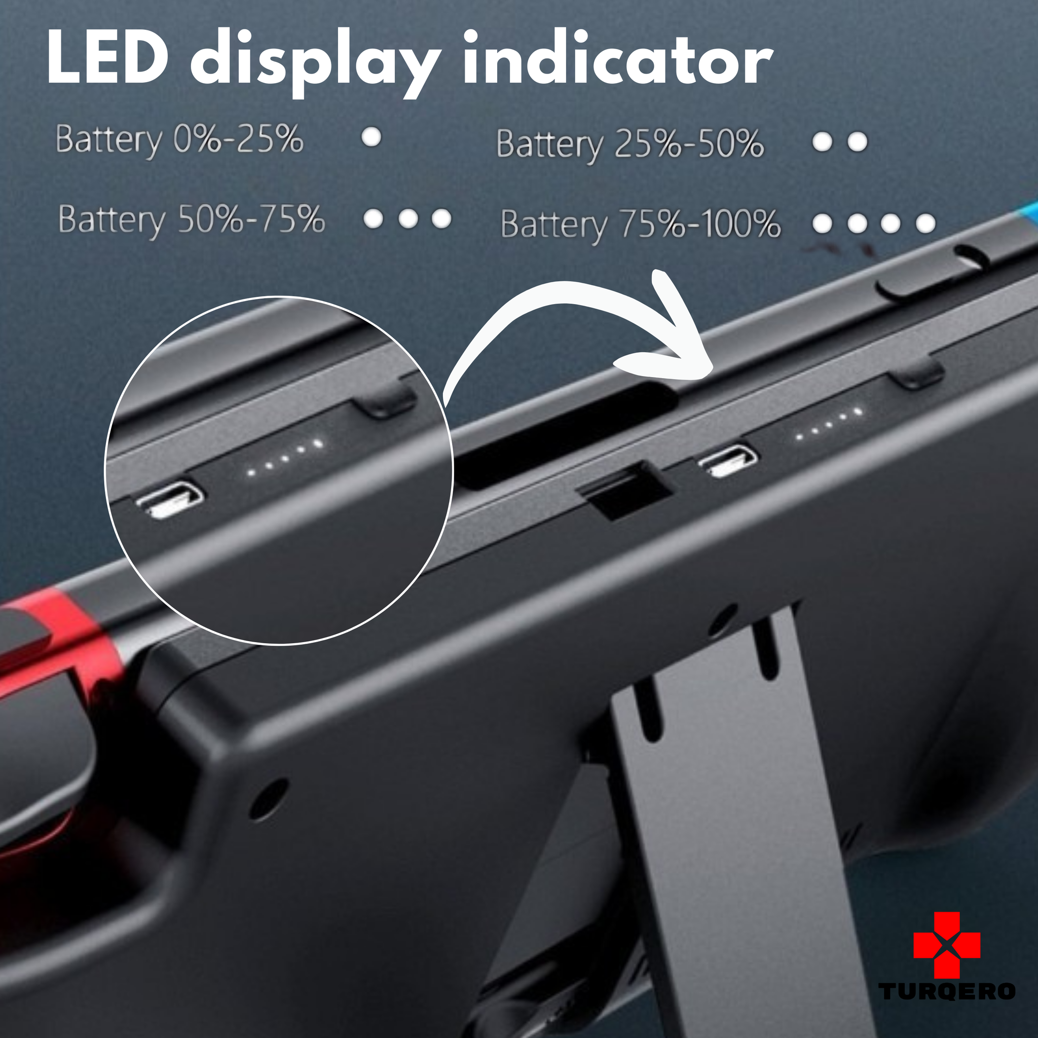 Nintendo Switch & Oled Battery Case - 10.000 mAh - Beschermhoes met Powerbank  – Oplaadbare Batterij