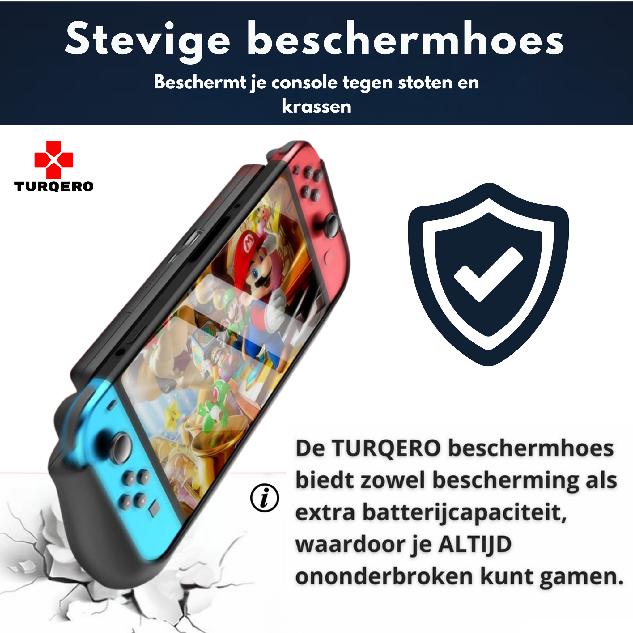 Nintendo Switch & Oled Battery Case - 10.000 mAh - Beschermhoes met Powerbank  – Oplaadbare Batterij
