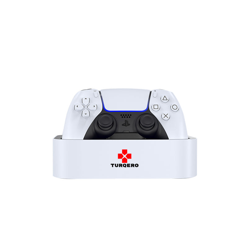 Turqero oplaadstation geschikt voor Playstation 5 - Dual controller - Dualsense - Wit - geschikt voor Sony PS5 controller - Smartchip - Snel laden - wireless oplader - inclusief type c kabel