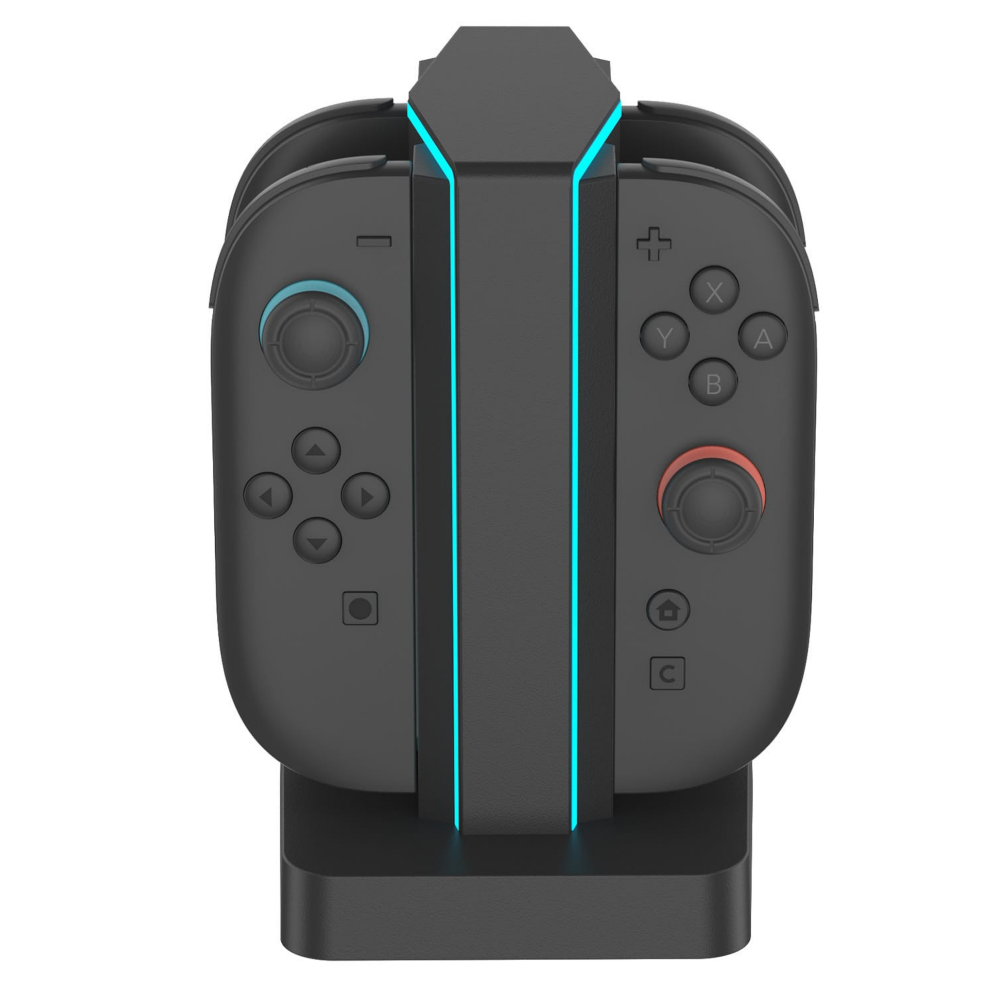 Turqero oplader voor Joy-Con Nintendo Switch 2 - Oplaadstation - Fast Charge - geschikt voor 4 Joy-Con Controllers - 6 RGB sfeerverlichtingen