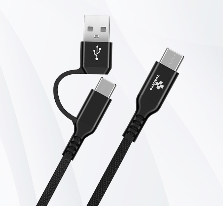 TURQERO USB naar USB C Kabel - Multifunctioneel Oplaadkabel - Snellader - USB C naar C - USB A naar C - 60Watt  - Geschikt voor alle type-c compatibel apparaten