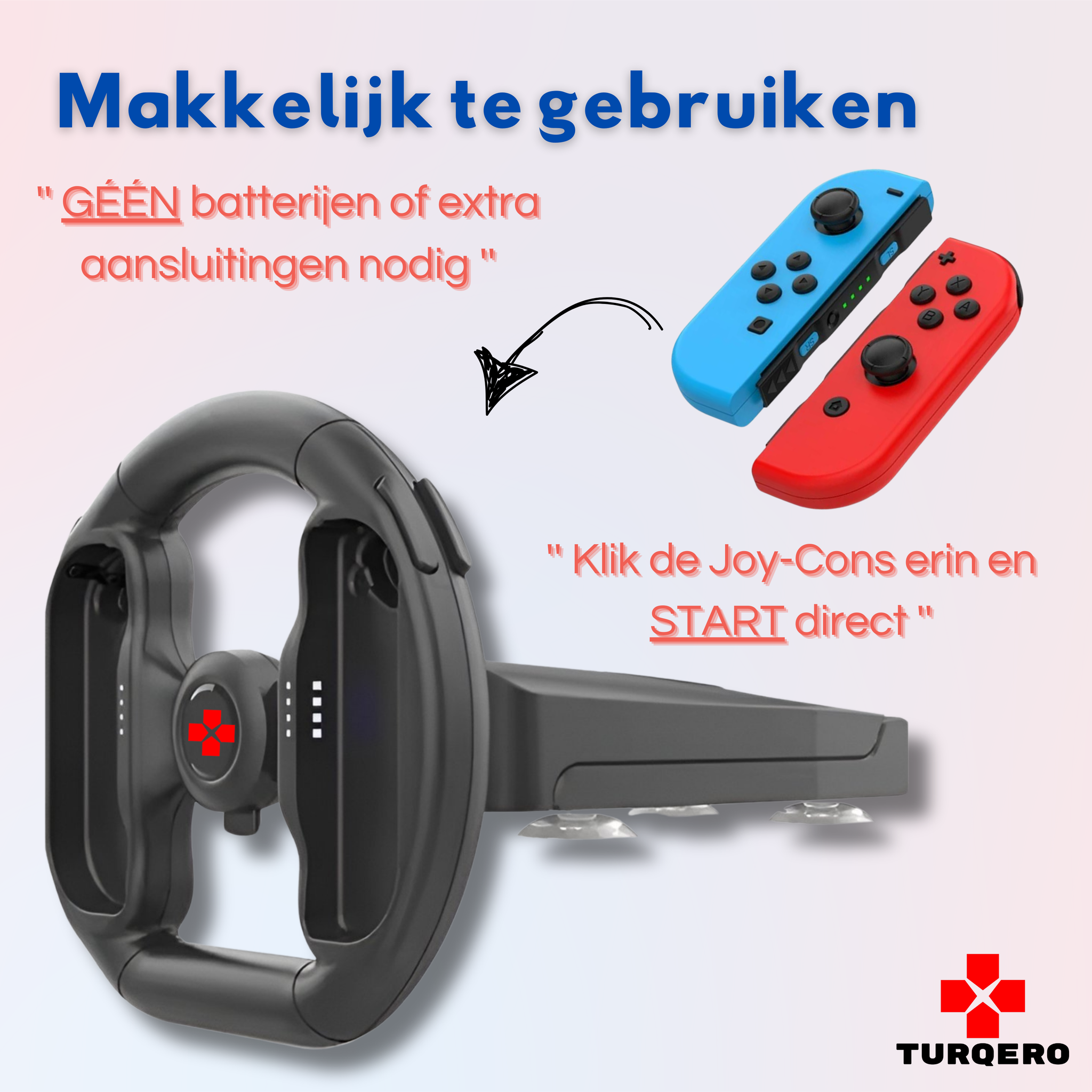 Nintendo Switch Racing Wheel voor Joy-Con – Compatibel met Switch & Switch OLED – Stuurwiel Gaming Accessoire
