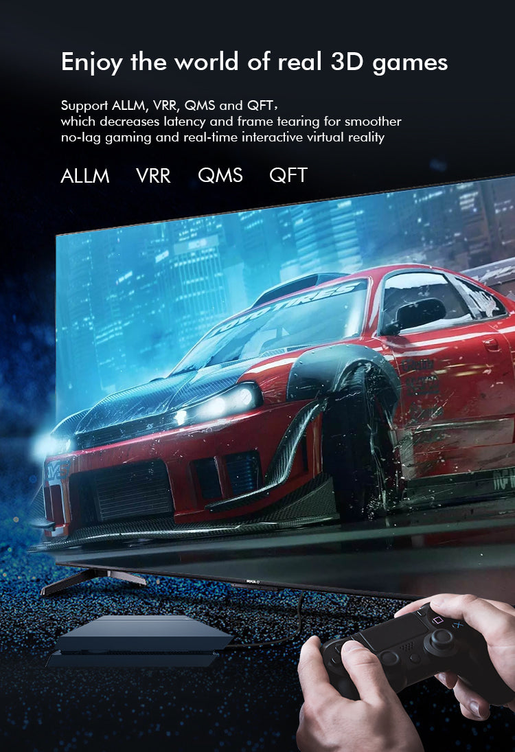 TURQERO 8K HDMI Kabel 2.1 -  HDMI naar HDMI - 1m- 1,5m -2m - 4K Ultra HD - Hoge snelheid - 4K (120Hz) - 8K (60Hz) - - Nylon - Zwart