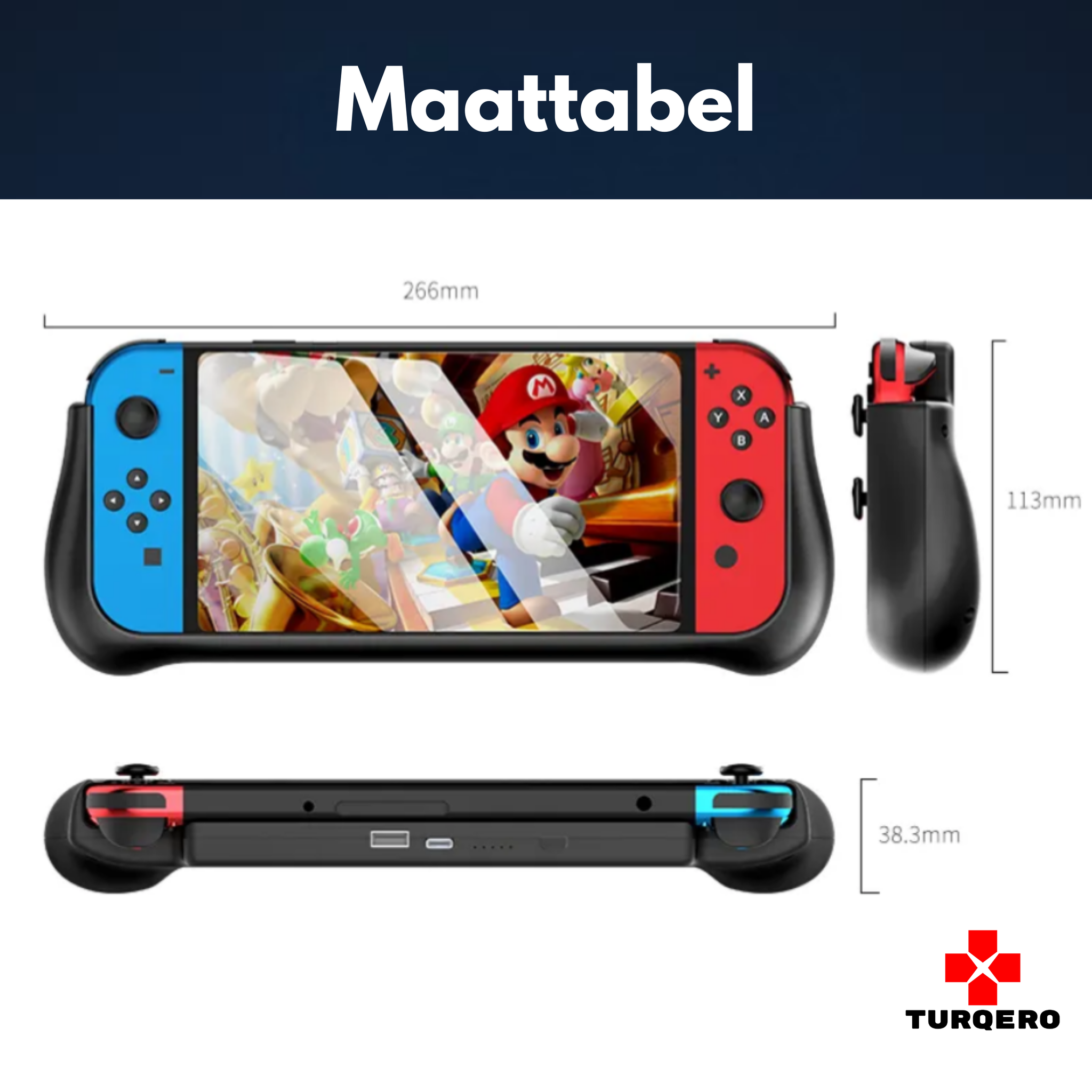 Nintendo Switch & Oled Battery Case - 10.000 mAh - Beschermhoes met Powerbank  – Oplaadbare Batterij