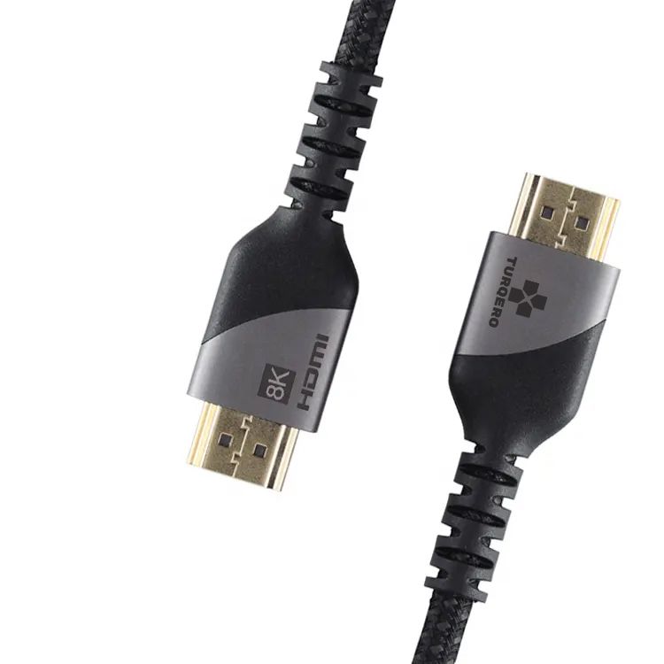 TURQERO 8K HDMI Kabel 2.1 -  HDMI naar HDMI - 1m- 1,5m -2m - 4K Ultra HD - Hoge snelheid - 4K (120Hz) - 8K (60Hz) - - Nylon - Zwart