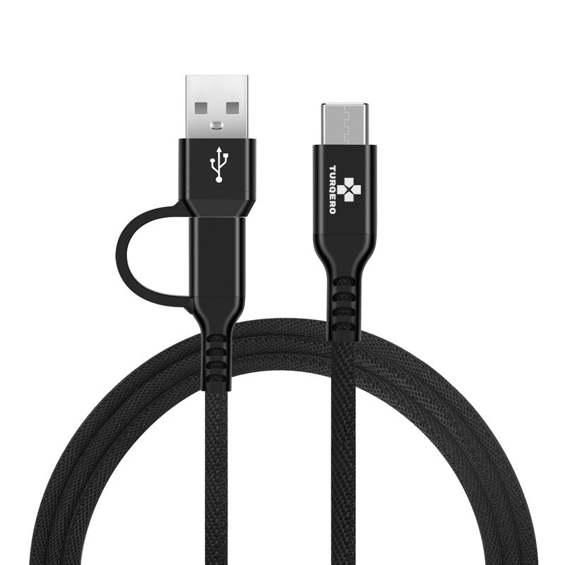 TURQERO USB naar USB C Kabel - Multifunctioneel Oplaadkabel - Snellader - USB C naar C - USB A naar C - 60Watt  - Geschikt voor alle type-c compatibel apparaten