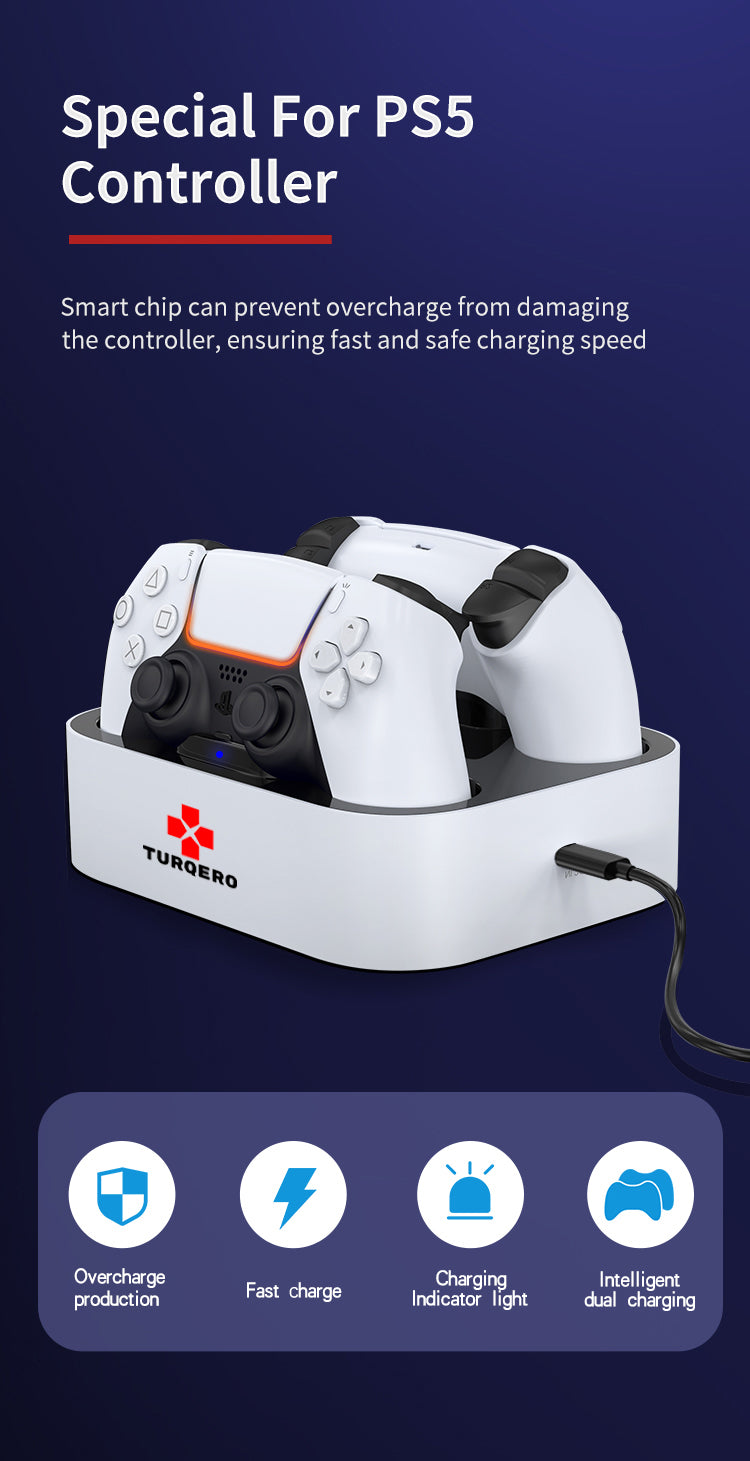 PS5 DualStation Controller Oplaadstation – Draadloos Opladen DualSense – Gaming Accessoire