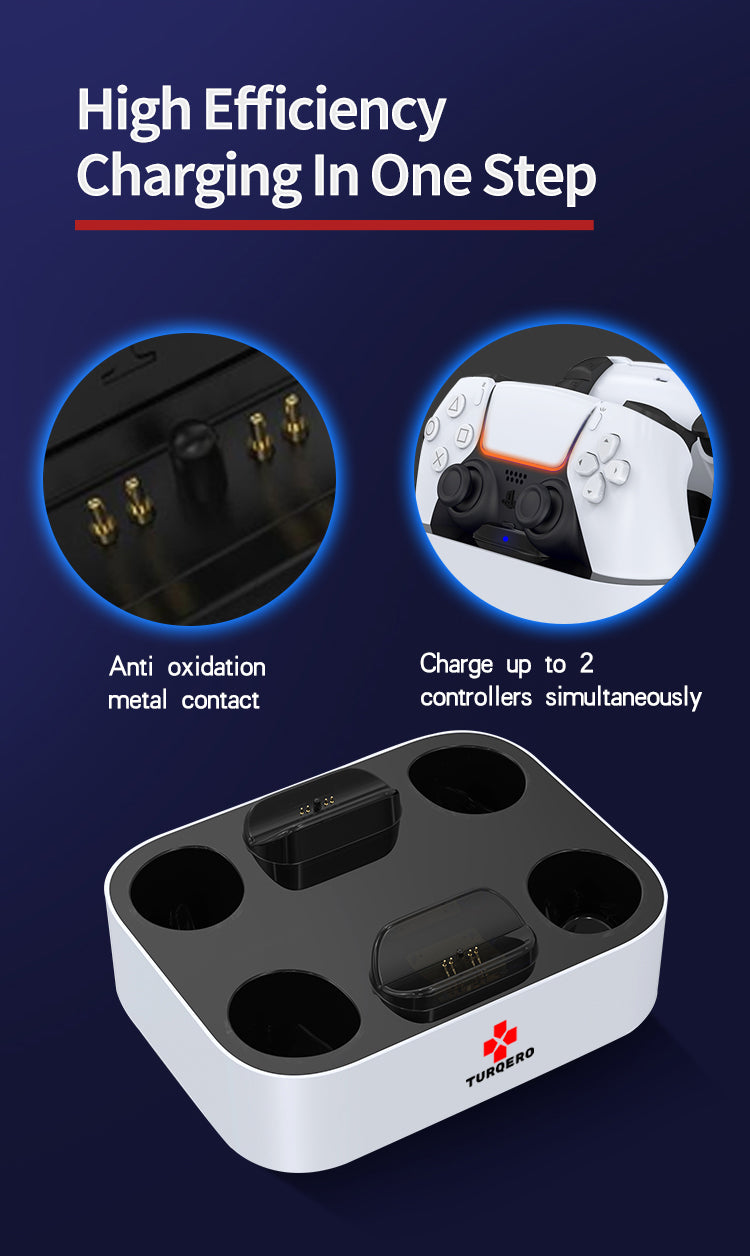 PS5 DualStation Controller Oplaadstation – Draadloos Opladen DualSense – Gaming Accessoire