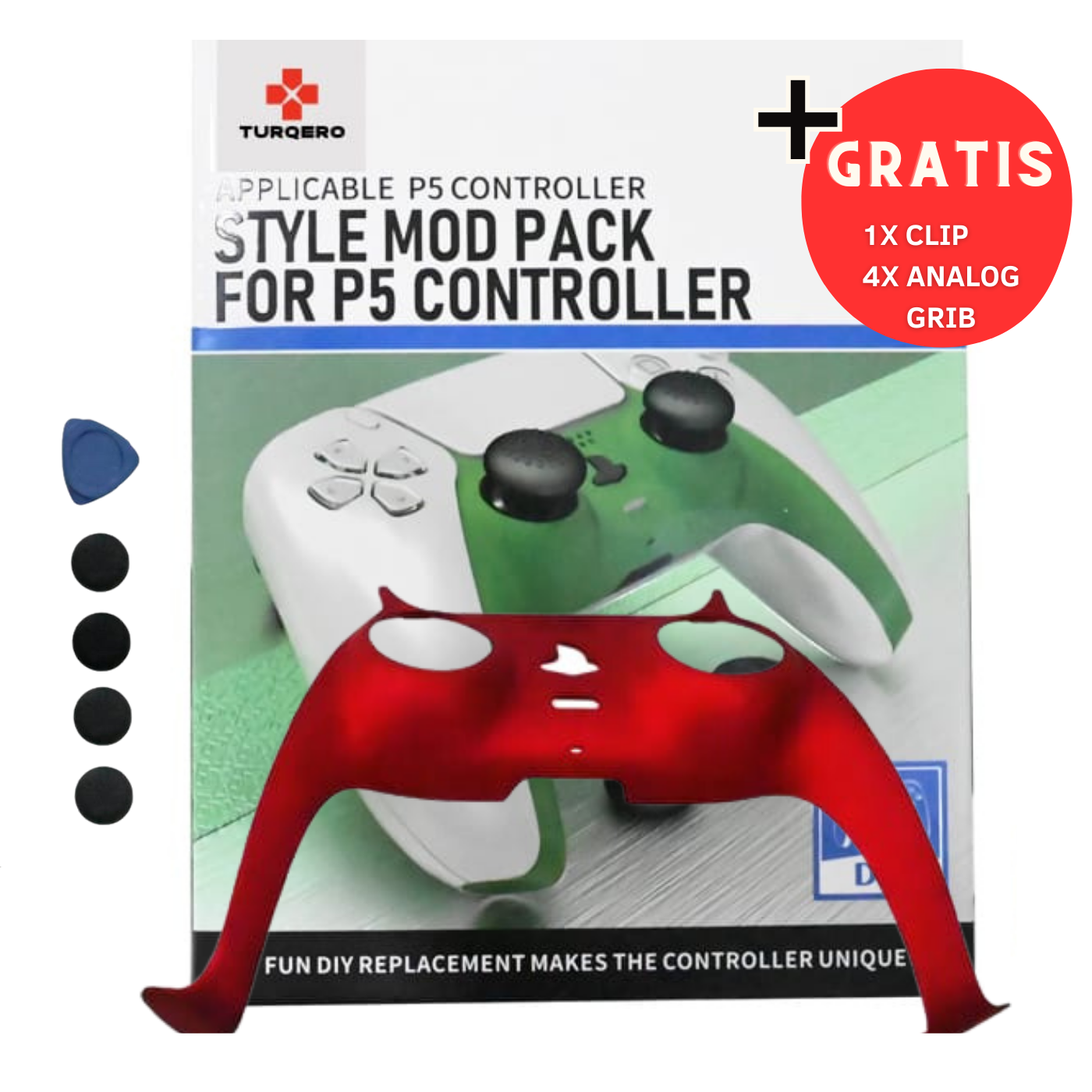 PS5 Controller Faceplate met Thumb Grips – DualSense Cover – Gaming Accessoire - Meerdere Kleuren