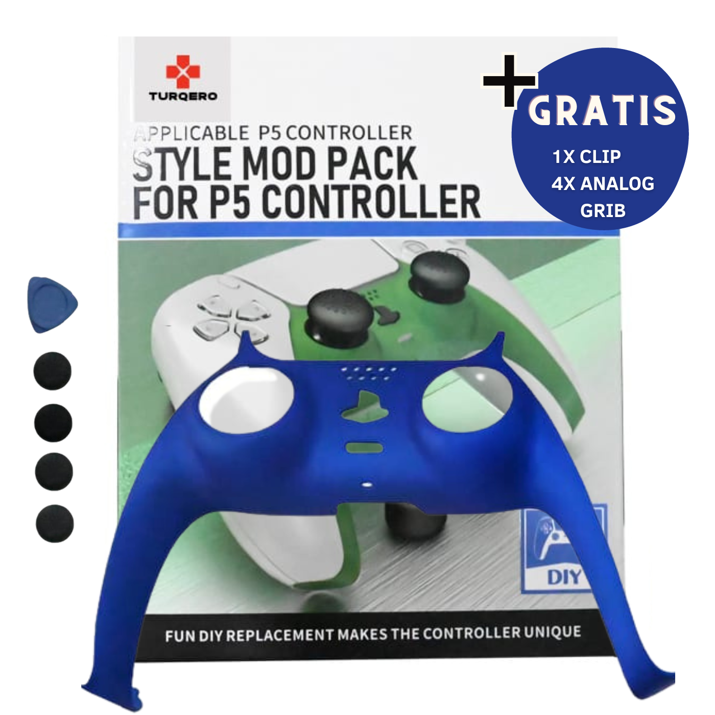 PS5 Controller Faceplate met Thumb Grips – DualSense Cover – Gaming Accessoire - Meerdere Kleuren