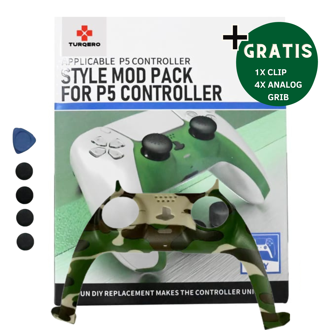 PS5 Controller Faceplate met Thumb Grips – DualSense Cover – Gaming Accessoire - Meerdere Kleuren