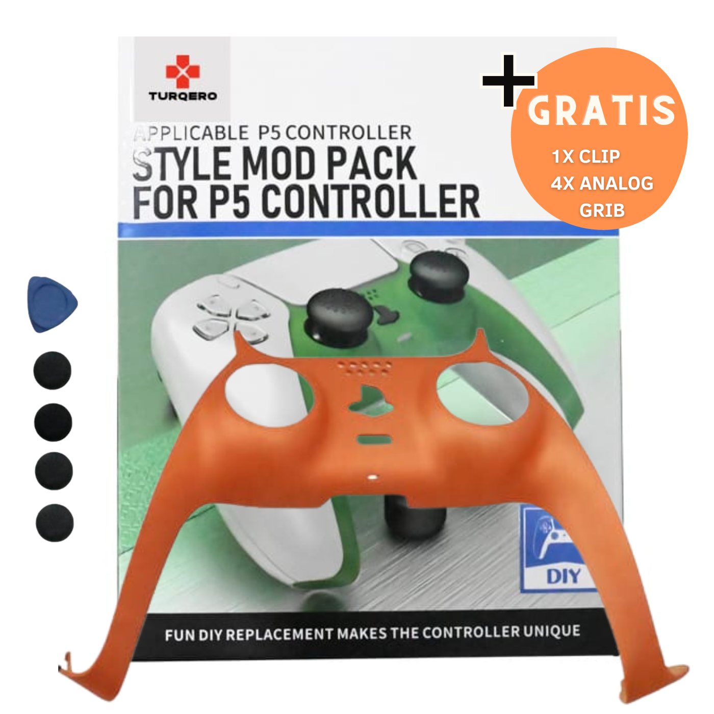 PS5 Controller Faceplate met Thumb Grips – DualSense Cover – Gaming Accessoire - Meerdere Kleuren