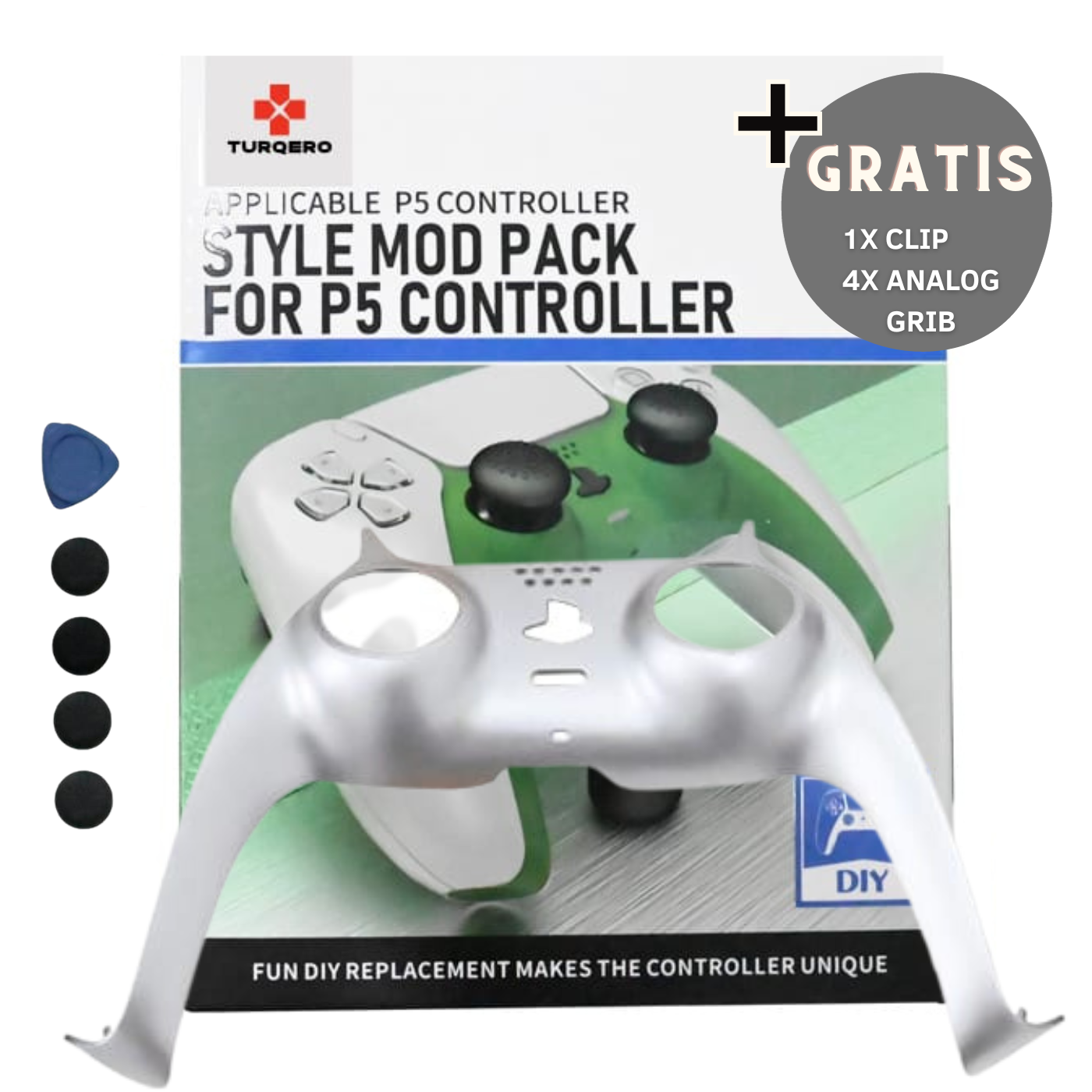 PS5 Controller Faceplate met Thumb Grips – DualSense Cover – Gaming Accessoire - Meerdere Kleuren